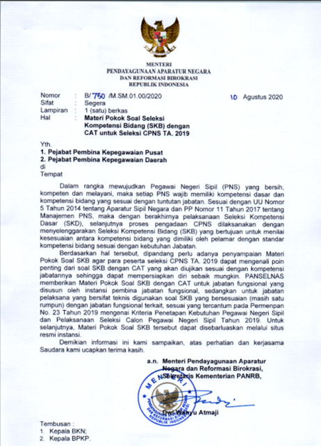 Materi Pokok Soal Seleksi Kompetensi Bidang Skb Dengan Cat Untuk Seleksi Cpns Tahun Anggaran 2019 Bkpsdm Majalengkakab Go Id